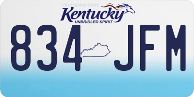 KY license plate 834JFM