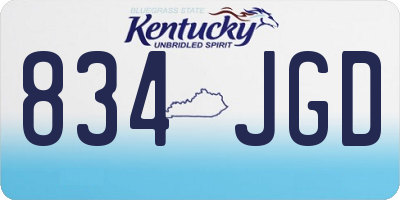 KY license plate 834JGD