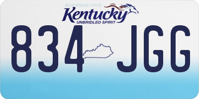 KY license plate 834JGG
