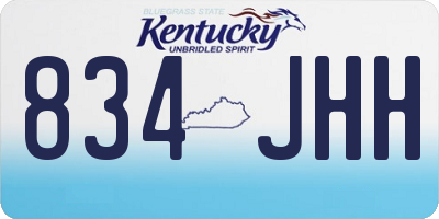 KY license plate 834JHH