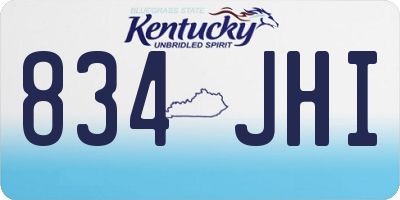 KY license plate 834JHI