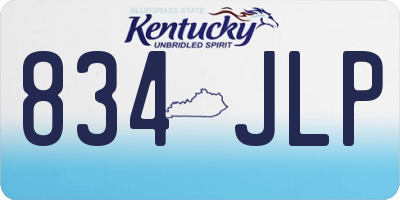 KY license plate 834JLP