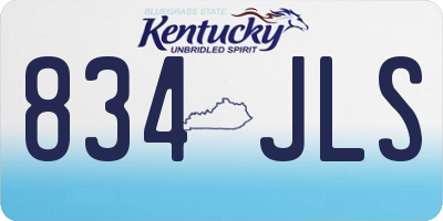 KY license plate 834JLS