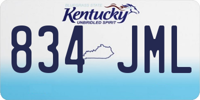 KY license plate 834JML