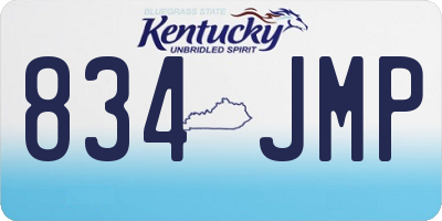 KY license plate 834JMP