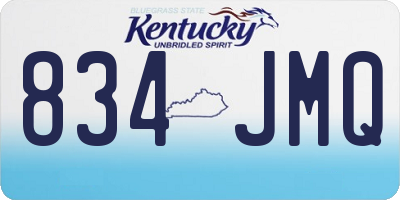 KY license plate 834JMQ