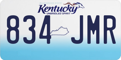 KY license plate 834JMR