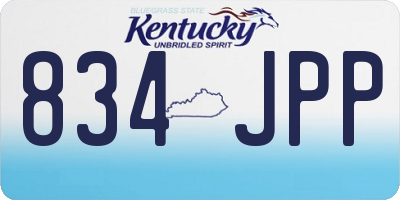 KY license plate 834JPP