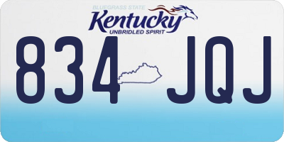 KY license plate 834JQJ