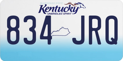 KY license plate 834JRQ