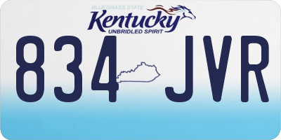KY license plate 834JVR