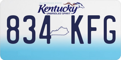 KY license plate 834KFG
