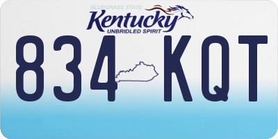 KY license plate 834KQT