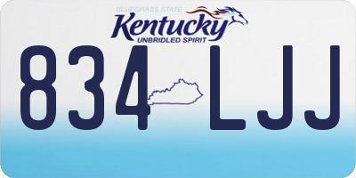 KY license plate 834LJJ