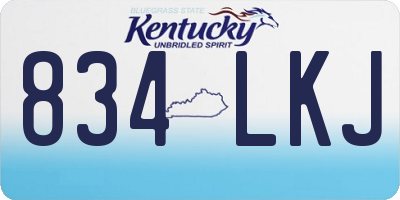 KY license plate 834LKJ