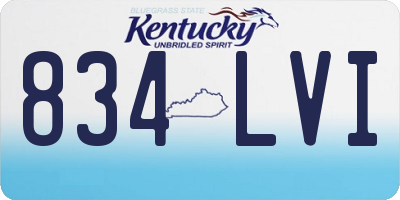 KY license plate 834LVI