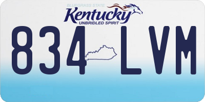 KY license plate 834LVM