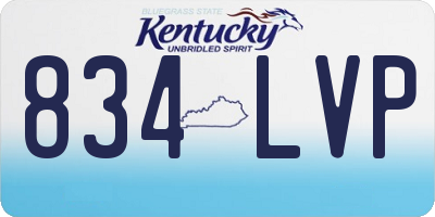 KY license plate 834LVP