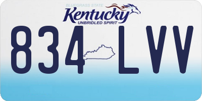 KY license plate 834LVV