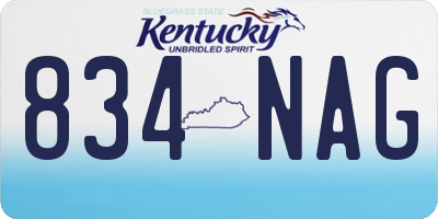KY license plate 834NAG
