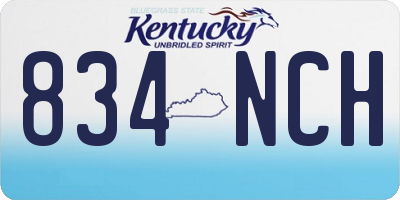 KY license plate 834NCH