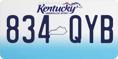 KY license plate 834QYB