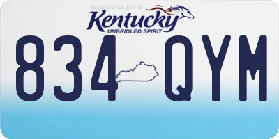 KY license plate 834QYM