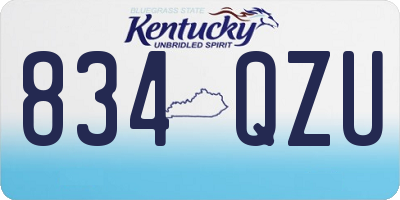 KY license plate 834QZU