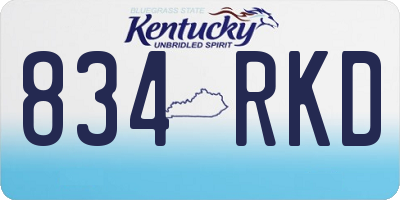 KY license plate 834RKD
