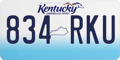 KY license plate 834RKU
