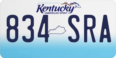 KY license plate 834SRA