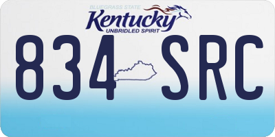 KY license plate 834SRC