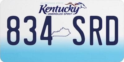 KY license plate 834SRD