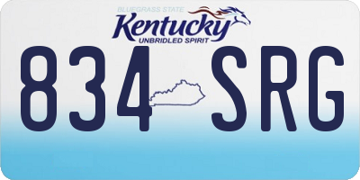 KY license plate 834SRG
