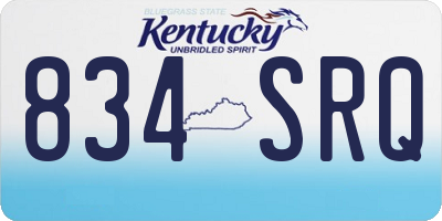 KY license plate 834SRQ