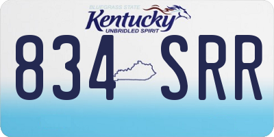 KY license plate 834SRR