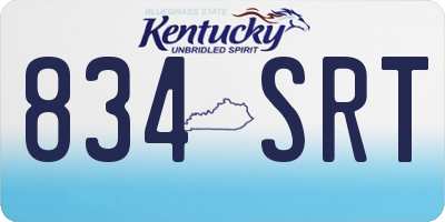 KY license plate 834SRT