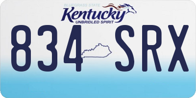KY license plate 834SRX