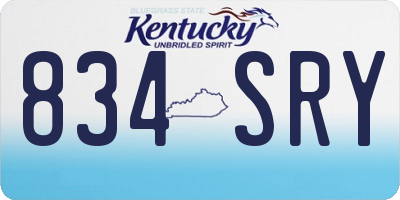 KY license plate 834SRY