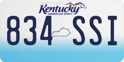 KY license plate 834SSI