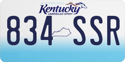 KY license plate 834SSR