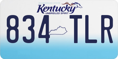 KY license plate 834TLR