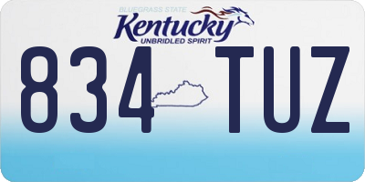 KY license plate 834TUZ