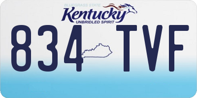 KY license plate 834TVF