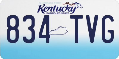 KY license plate 834TVG