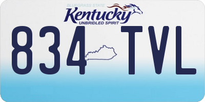KY license plate 834TVL