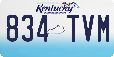 KY license plate 834TVM