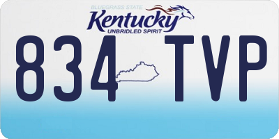 KY license plate 834TVP