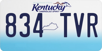 KY license plate 834TVR
