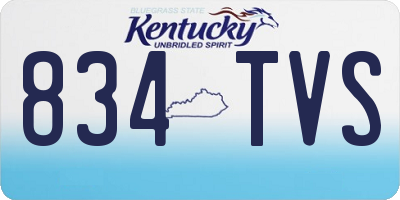 KY license plate 834TVS